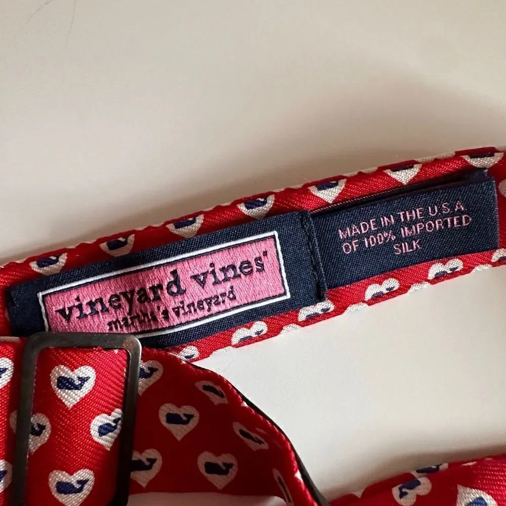 Vineyard Vines Red Hearts Silk Bow Tie for Kids - Playful & Charming